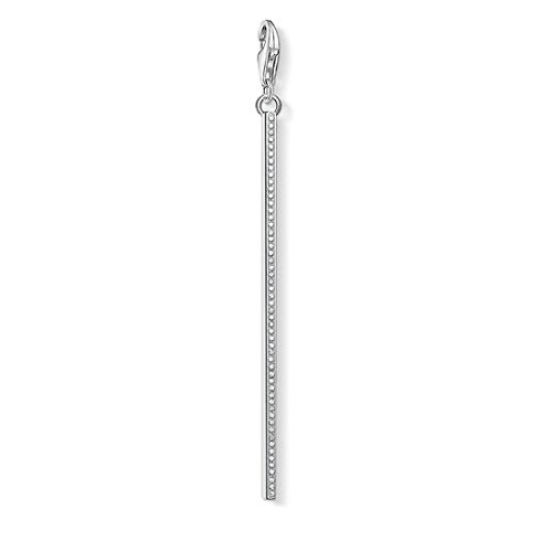 Thomas Sabo - Colgante Charm de Mujer "Barra vertical Charm Club", Plata de Ley 925, Plateado