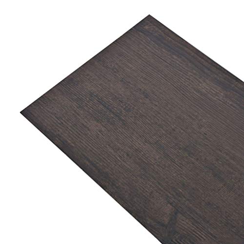 Tidyard Juego de Suelos de Vinilo de PVC 18 Lamas para Cocinas Baños Salones,Imitan la Madera Natural,Resistentes y Antideslizantes,5,26 m² Roble Gris Oscuro