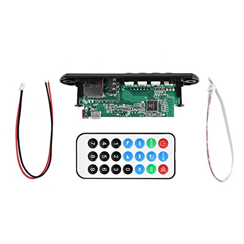 Tihebeyan Bluetooth MP3 WMA Decoder Board 12v FM Wirelss Módulo de Audio Soporte USB TF FM Manos Libres Llamada