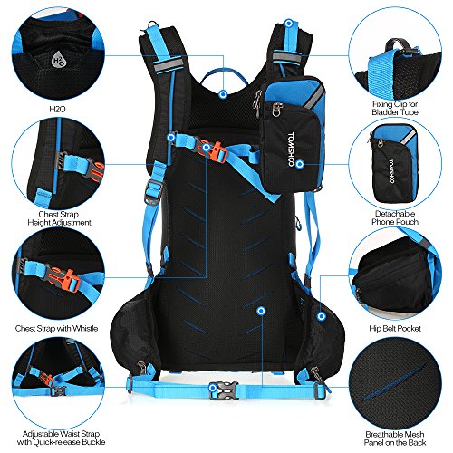 TOMSHOO Mochila Ciclismo 20L/30L Impermeable para Excursionismo Ciclismo Alpinismo Senderismo Camping al Aire Libre con Cubierta de Lluvia y del Casco