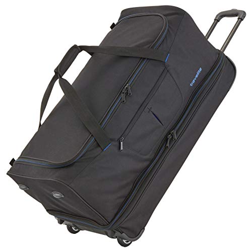 Travelite Sac de voyage à roulettes "Basics" 70cm noir/bleu Bolsa viaje, 70 cm, 98 liters, Varios colores (Noir/bleu)