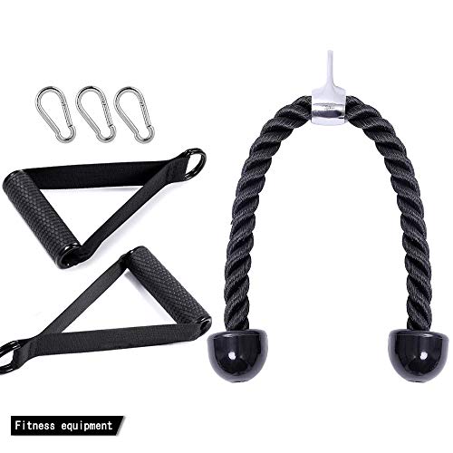 TríCeps Empuje Tire Hacia Abajo Cuerda Cuerda, Cable De La Cuerda De TríCeps Para Multi Gym & Mango Potente & MosquetóN De Gancho RáPido, Para Las Combinaciones De Entrenamiento De Fuerza Del Brazo