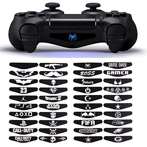 TS Trade 40 Unids LED Light Bar Cover Decal Skin Sticker para Playstation 4 PS4 Controller