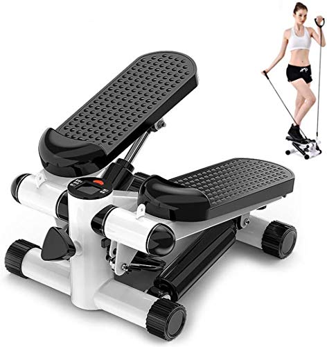 Twister Stepper 2 en 1 Cuerdas de Resistencia - Escaladora y Swing Stepper para usuarios Principiantes y avanzados con Pantalla Multifuncional