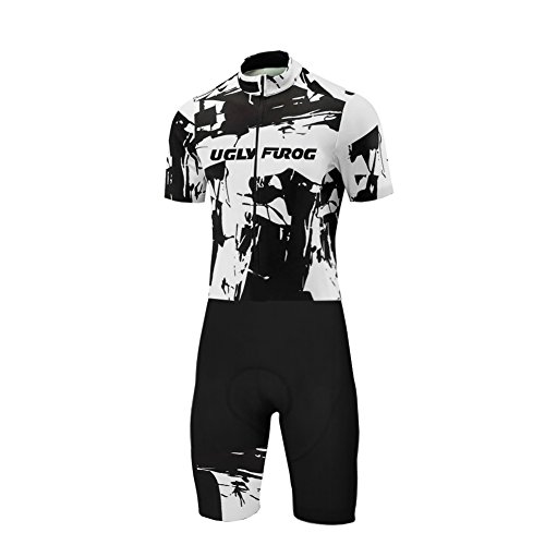 Uglyfrog #04 Bike Wear De Manga Corta Ciclismo Jersey with Short Legs Body Hombre Equipos Una Gran Cantidad De Colores Skinsuit Monos+ Gel Pad