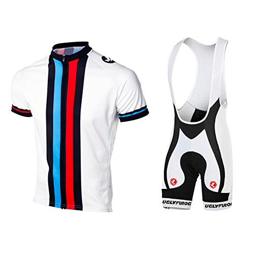 Uglyfrog Bike Wear De Manga Corto Conjunto Traje Equipacion Ciclismo Hombre Verano con 3D Acolchado De Gel, Maillot Ciclismo + Pantalon/Culote Bicicleta para MTB Ciclista Bici