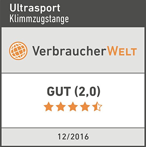 Ultrasport Barra de dominadas Doble para Puerta, Aparato para el Tren Superior, Ajustable para Anchos de 63.5-103 cm, Acero Robusto, Carga máxima 100-150 kg, Unisex, Gris, 2-Way