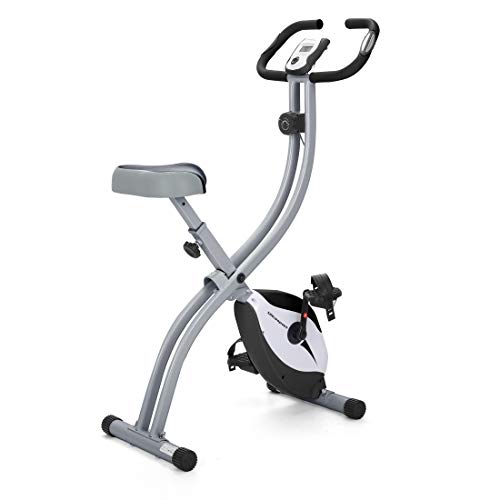 Ultrasport F-Bike 150 estática Mano, Bicicleta Fitness con Consola y sensores de Pulso en Manillar, Plegable, F-Bike 150 sin Respaldo, Unisex, Plata/Negro