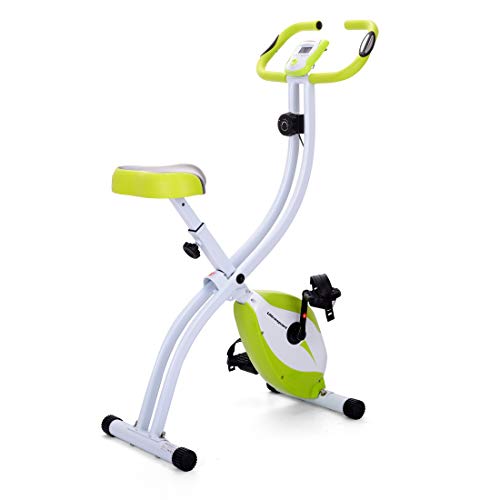 Ultrasport F-Bike 150 estática Mano, Bicicleta Fitness con Consola y sensores de Pulso en Manillar, Plegable, F-Bike 150 sin Respaldo, Unisex, Verde