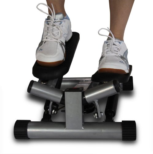 Ultrasport Máquina de step Swing Stepper con cintas de entrenamiento / aparato de entrenamiento Stepper con consola inalámbrica – stepper Up-Down para principiantes y usuarios avanzados, step pequeño