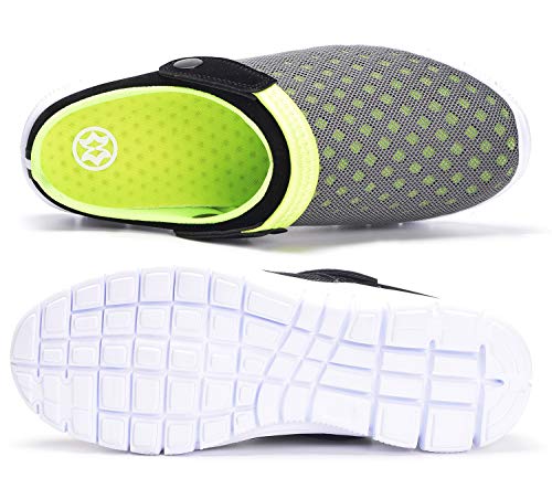 Unisex Hombres Mujeres Zuecos Zapatillas de Playa Respirable Malla Ahueca hacia Fuera Las Sandalias Zapatos Vernano