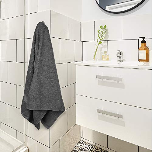 Utopia Towels - Conjunto de Toallas de baño (Paquete de 4, 69 x 137 cm) Toallas de algodón 100 por ciento Ring-Spun para Hotel y SPA, máxima suavidad y Altamente Absorbente (Gris)