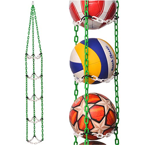 Vailantes™ Organizador Colgante Para Pelotas: De Fútbol, Voleibol y Baloncesto Original Organizador De Pelotas Para La Habitación De Los Niños o De Entrenamiento En Clubes Deportivos