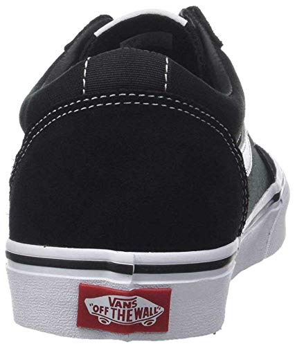 Vans Ward Canvas, Zapatillas Hombre, Negro ((Suede/Canvas) Black/White C4R), 42.5 EU