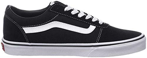 Vans Ward Canvas, Zapatillas Hombre, Negro ((Suede/Canvas) Black/White C4R), 42.5 EU