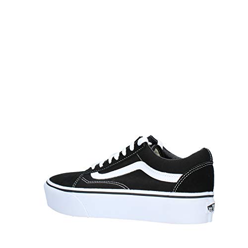 Vans Ward Platform Canvas Zapatillas Mujer, Negro (Canvas) Black/White 187), 39 EU (6 UK)