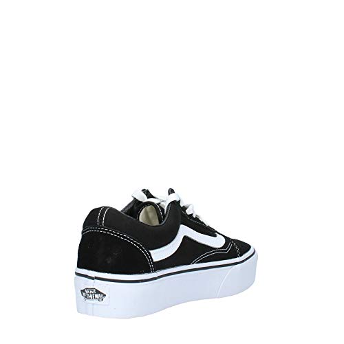 Vans Ward Platform Canvas Zapatillas Mujer, Negro (Canvas) Black/White 187), 39 EU (6 UK)