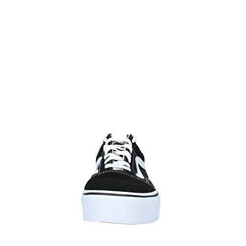 Vans Ward Platform Canvas Zapatillas Mujer, Negro (Canvas) Black/White 187), 39 EU (6 UK)