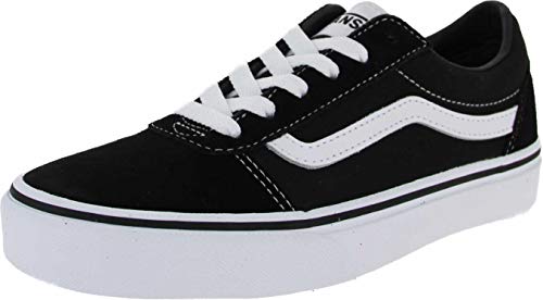 Vans Ward Suede/Canvas, Zapatillas Unisex Niños, Negro ((Suede/Canvas) Black/White Iju) 37 EU