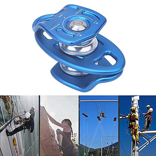 Vbest life Polea de Escalada al Aire Libre, polea metálica coaxial de oscilación Lateral móvil para el Transporte de elevación de Cruce