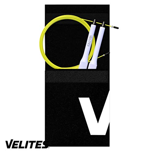 Velites Cuerda de Saltar lastrada para Crossfit, Boxeo y Fitness Vropes Fire 2.0 Comba de Velocidad de Aluminio (Lastres no incluidos)