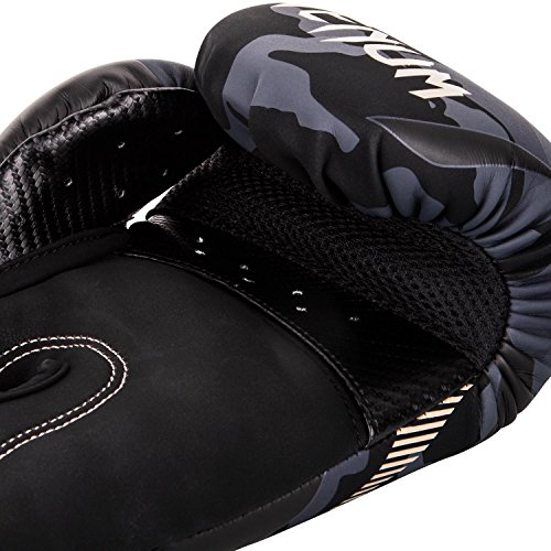 Venum Impact Guantes de Boxeo, Muay thaï, Kick boxing, Camuflaje Oscuro / Arena, 14 Oz