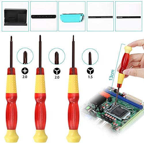 Veperain 2 paquetes de 3D Joysticks Analógicos para Nintendo Switch Joy-Con, con Destornillador Herramientas de Reparación，4 ThumbStick