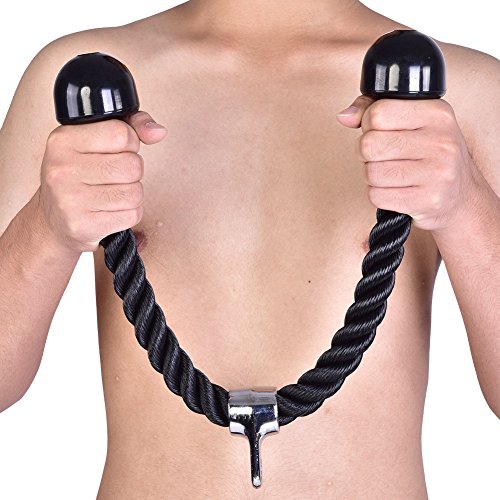 VGBEY Sports Cuerda Tríceps Bíceps, Cable de fijación para Fitness, Tensión de la Cuerda hacia Abajo para Culturismo, Gimnasio Accesorios