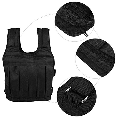 VGEBY1 Chalecos de Peso, Chaqueta de Entrenamiento de Fuerza 50 KG Pesos extraíbles Chaleco de Gimnasia para Entrenamiento de Velocidad, Entrenamiento Funcional, Levantamiento de Pesas