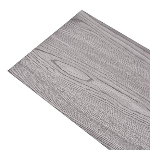 vidaXL 18x Lamina Suelo 5,26m² PVC 2mm Gris Oscuro Baldosa Loseta Tarima