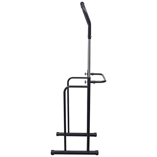 vidaXL Barra de Dominadas Fondos 175-224 cm Negro Máquina Musculación Gimnasio