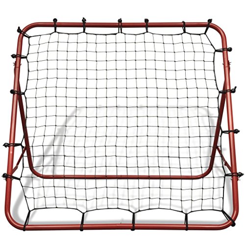 vidaXL Reboteador Ajustable Kickback Portería Elástica Fútbol Soccer, 100 x 100 cm