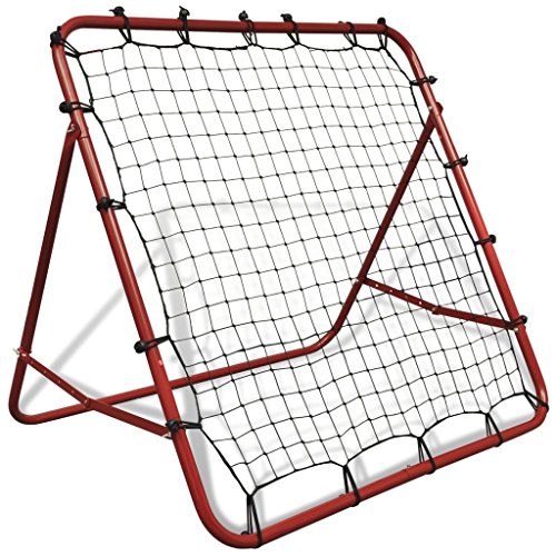 vidaXL Reboteador Ajustable Kickback Portería Elástica Fútbol Soccer, 100 x 100 cm