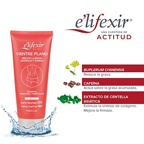 Vientre Plano - Crema Reductora Abdomen Mujer | Anti Flacidez | Elimina Grasa Localizada en el Abdomen | Quemagrasas 200ml