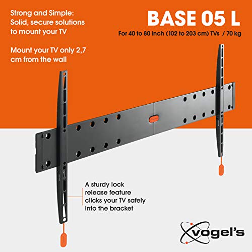 Vogel's Base 05 L - Soporte de Pared Fijo para TV 40 - 80", con Sistema VESA máx. 800x400, Carga máx. de peso 70kg