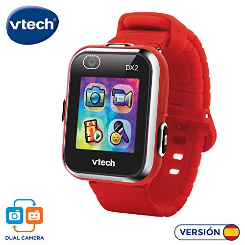 VTech3480-193827 Kidizoom Smart Watch DX2 - Reloj inteligente para niños con doble cámara, color rojo