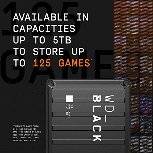 WD Black P10 - Game Drive de 5 TB para Acceder en Cualquier Momento a tu Biblioteca de Juegos, Funciona con Consola y PC