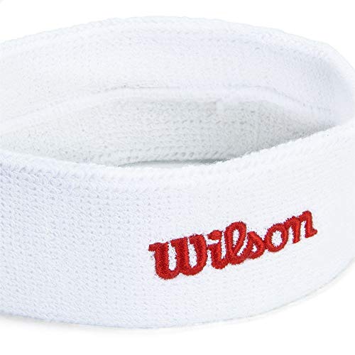 Wilson Cinta para la cabeza, Felpa francesa, Talla única, Blanco, WR5600110