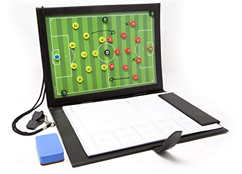 WISEPLAYERFC Carpeta Táctica para Entrenador de Fútbol Plegable con Bolsillo