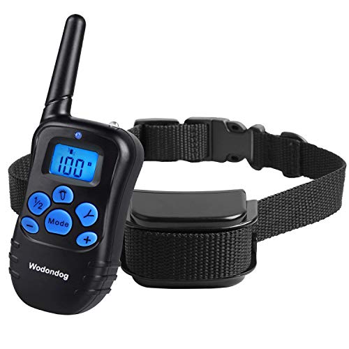 Wodondog Collar eléctrico para Perro, Recargable e Impermeable, Collar de Entrenamiento para Perro, Intensidad de vibración Ajustable