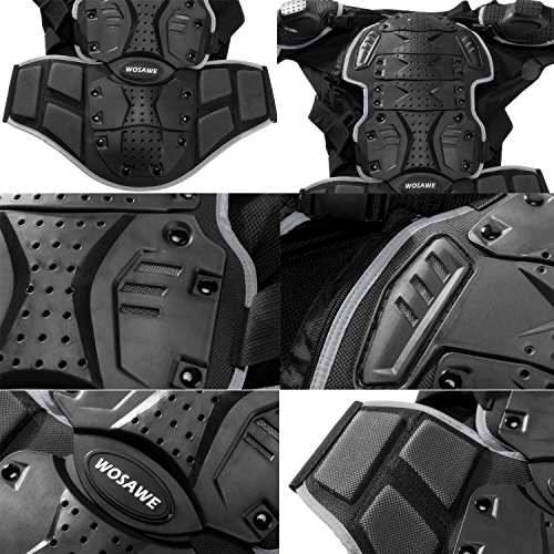 WOSAWE BMX Body Armor Mountain Bike Body Protection - Chaqueta de manga larga para motocicleta