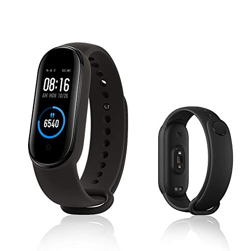 Xiaomi Mi Band 5 Pulsera Inteligente de Actividad,Monitores de Actividad,Fitness Tracker,1.1”Pantalla Dinámica Color,Negro( Versión Global)