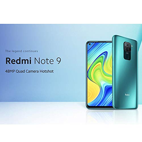 Xiaomi Redmi Note 9 - Smartphone de 6.53” FHD (DotDisplay, 4 GB RAM, 128 GB ROM, cámara Quad de 48 MP, Hotshot 3.5 mm, Headphone Jack, batería de 5020 mAh) Midnight Grey [International Version]