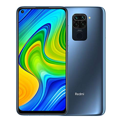 Xiaomi Redmi Note 9 - Smartphone de 6.53” FHD (DotDisplay, 4 GB RAM, 128 GB ROM, cámara Quad de 48 MP, Hotshot 3.5 mm, Headphone Jack, batería de 5020 mAh) Midnight Grey [International Version]