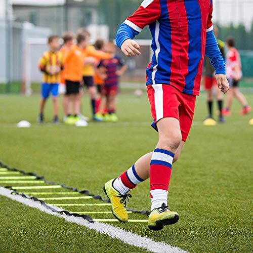 Xin Escalera de Agilidad Velocidad de Salto de fútbol Entrenamiento de la Agilidad al Aire Libre Fútbol Aptitud del pie Velocidad de Escalera (Size : 4M)