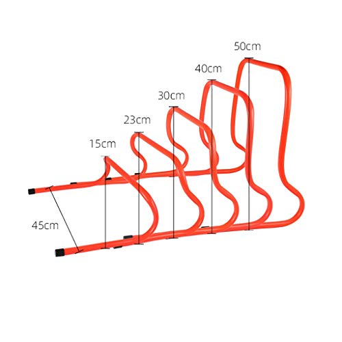 Xin Formación de Coordinación y Agilidad, con Vallas de coordinación/formación obstáculos en 5 tamaños (15 cm, 23 cm, 30 cm, 40 cm y 50 cm) - Vallas de Velocidad (Size : 15cm)