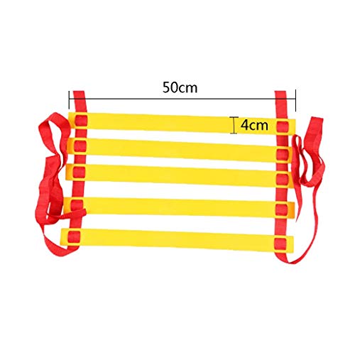 Xin La Velocidad de la Agilidad Escalera - Escalera Ritmo de Entrenamiento de Salto de la Aptitud Escalera Escalera celosía Taekwondo Fútbol Agilidad Ajustable (Size : 5M 10 Rung)