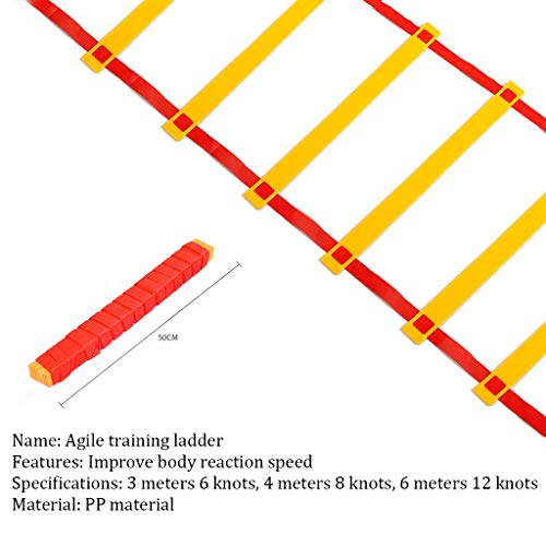 Xin Velocidad Escalera de Agilidad - Ejercicio Fútbol Escalera de Agilidad 3m / 4m / 6m (Size : 3M)