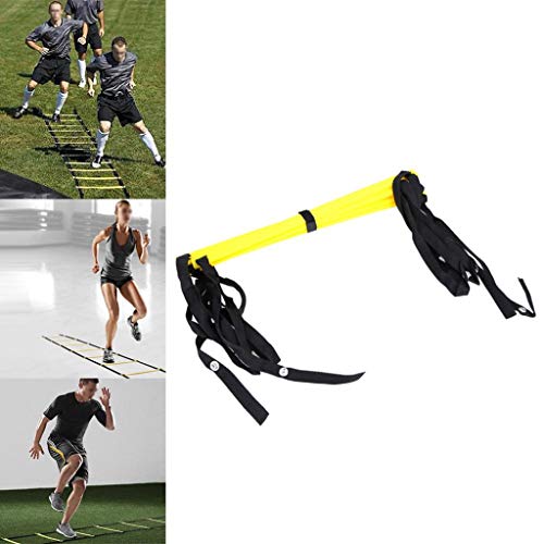 Xin Velocidad Escalera de Agilidad Entrenamiento de Escalera for los pies Fútbol Baloncesto Velocidad de Fútbol Preparación física con Bolsa de Transporte (Size : 10Rung 15Feet 5M)