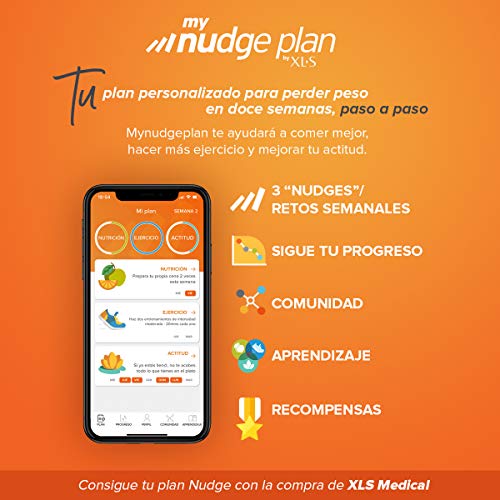 XLS Medical Forte 5 Nudge | Captagrasas | Pierde hasta 5 veces más peso que solo haciendo dieta | Perder Peso | Origen Natural 100% Vegano | 180 Cápsulas, 1 mes